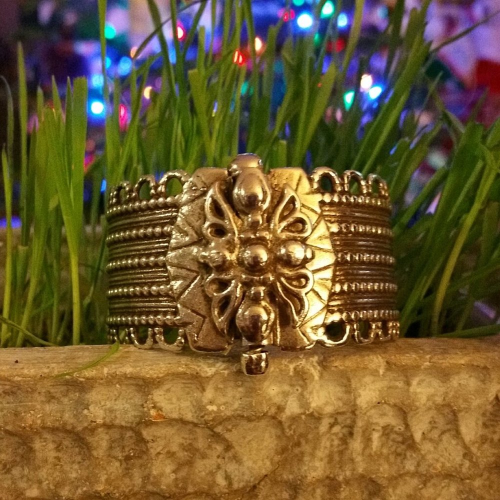 Silver Screw Fastener Bracelet
